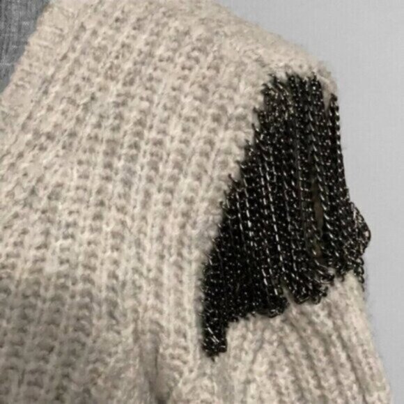 LINE the Label Knit Sweater Large​​​​​​​ Chain Shoulders - Picture 4 of 12